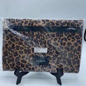 Lexie Barnes Leopard Print Zippered Pouch great for make up or knitting notions.